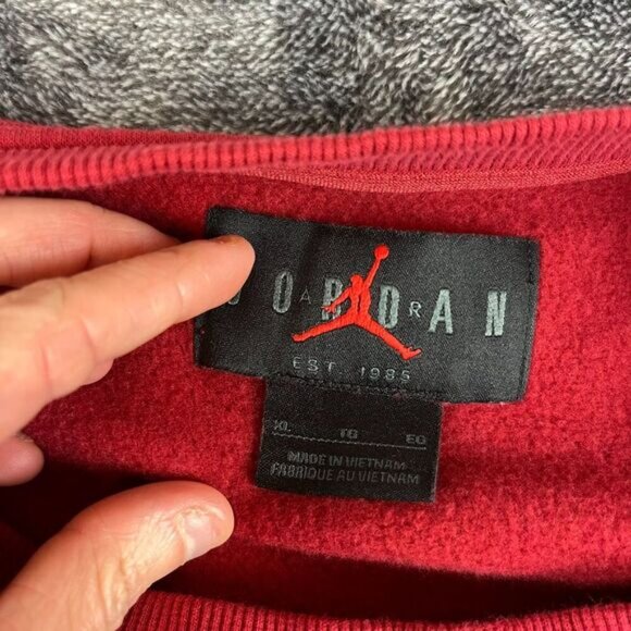 Jordan Jumpman Oklahoma Sooners Fleece Lined Sweatshirt Crewneck Men's XL Red - Picture 3 of 11